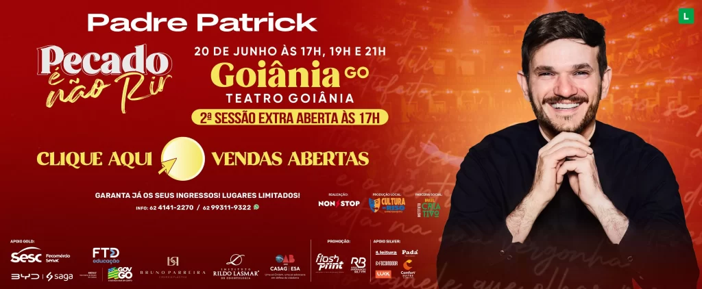 Padre Patrick | Pecado é Não Rir – Goiânia
