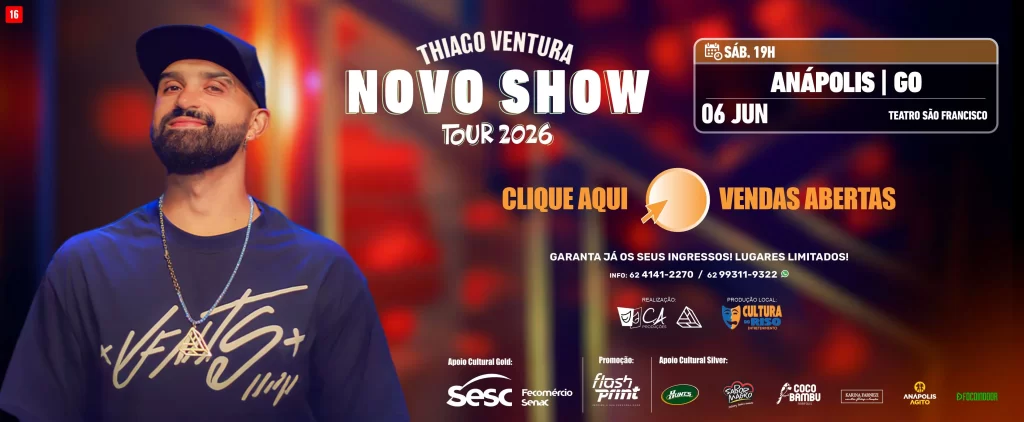Thiago Ventura | Novo Show 2026 – Anápolis