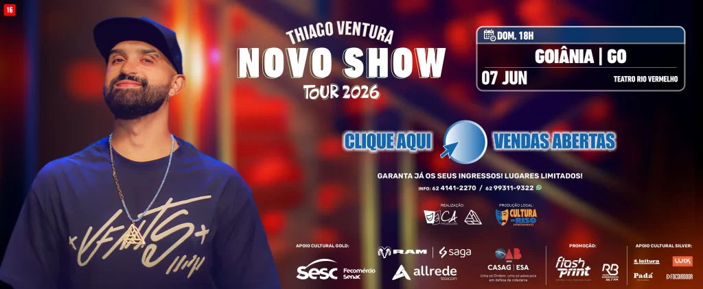 Thiago Ventura | Novo Show 2026 – Goiânia